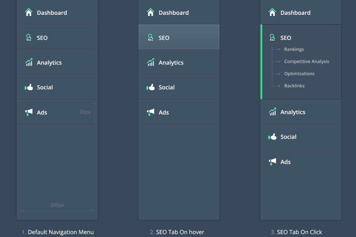 Split Navigation Menus