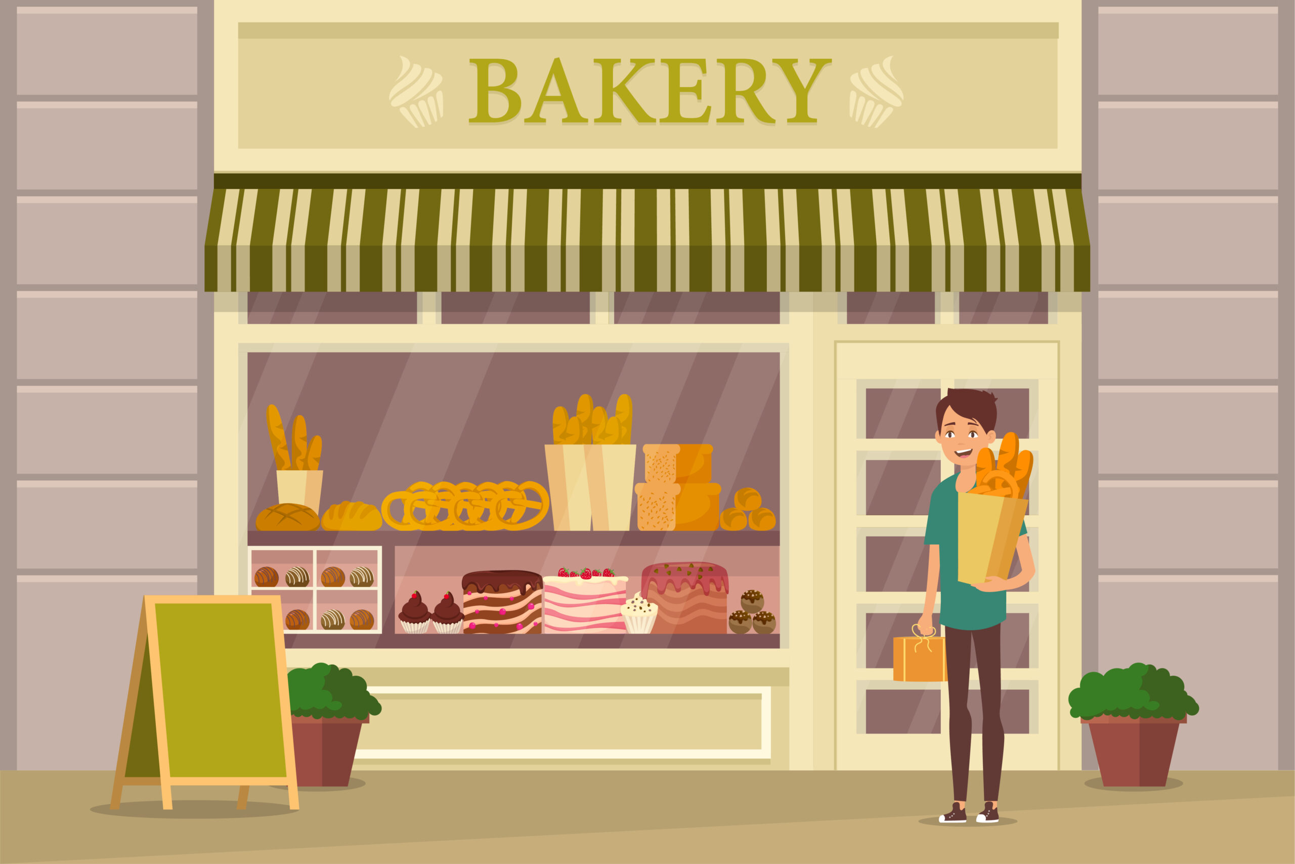 Boutique Bakery: Minimalist Layout