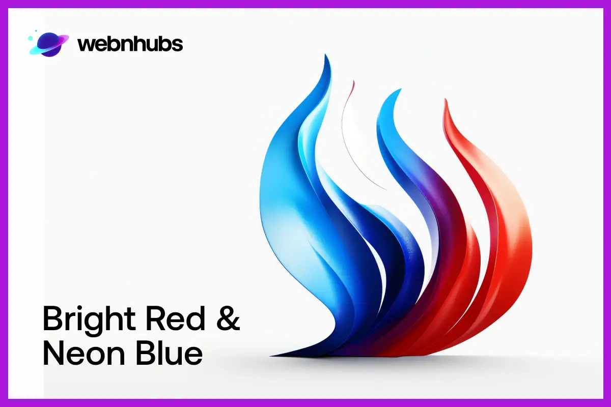 Bright Red & Neon Blue