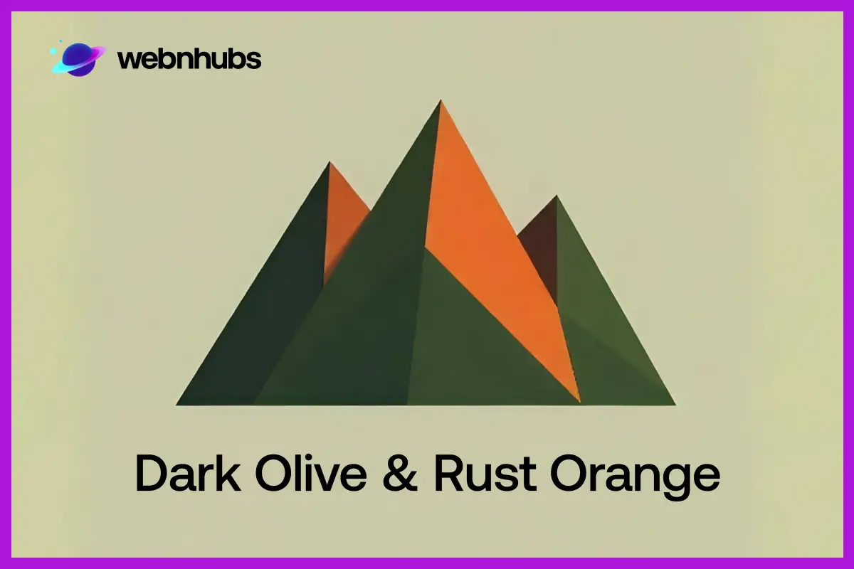 Dark Olive & Rust Orange