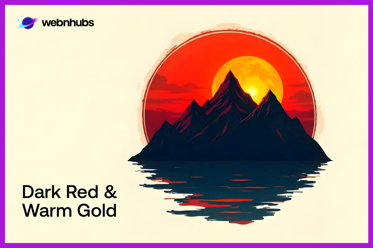 Dark Red & Warm Gold