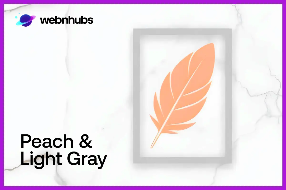Peach & Light Gray