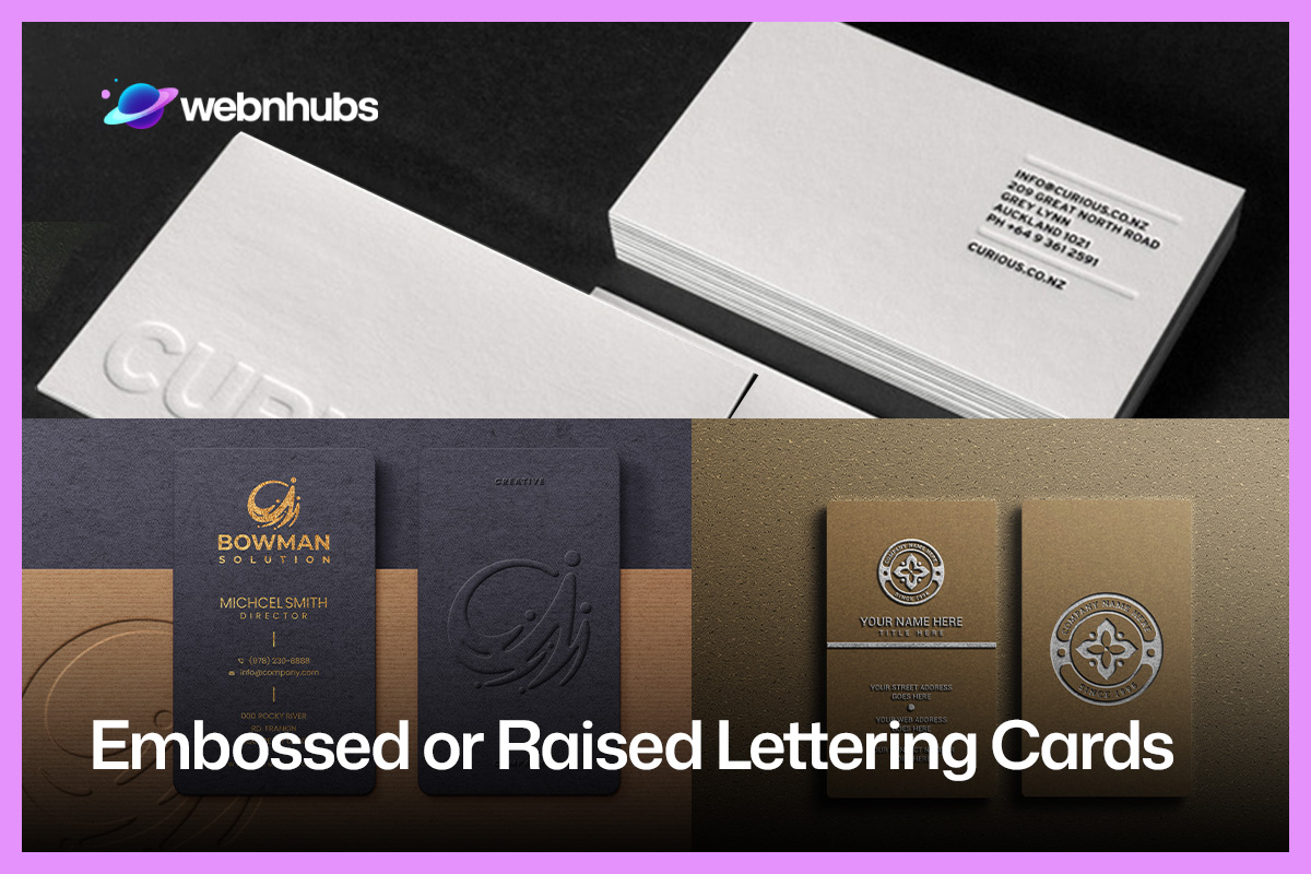 Embossed or Raised Lettering Cards
