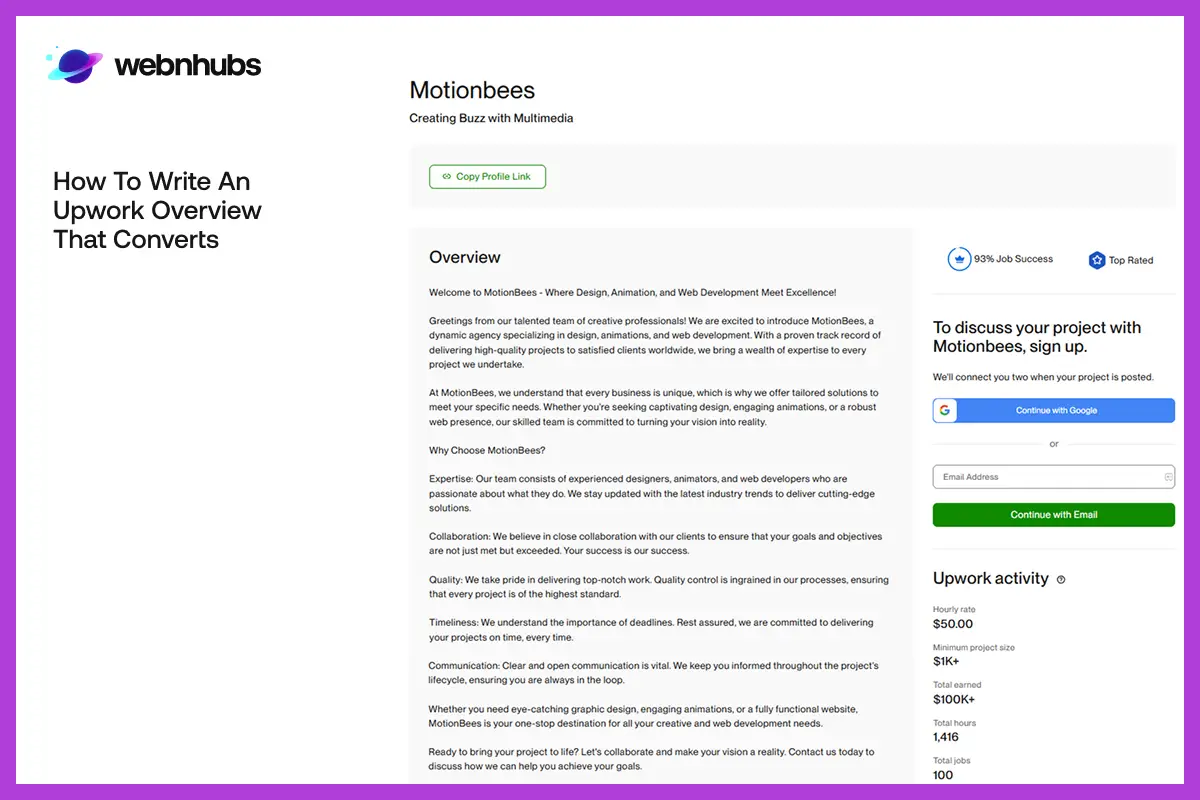 How To Write an Upwork Overview That Converts