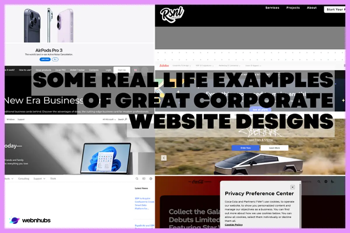 Some Real Life Example of Great Corporate Website Designs